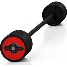 Штанга пряма з гумовим покриттям 45 кг червоного глянцю - Marbo Sport