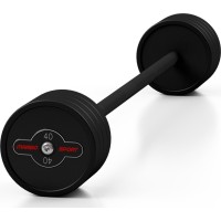 Пряма гумова штанга 40 кг, чорна матова — Marbo Sport