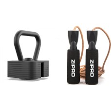 Гиря Zipro Square 19 кг + скакалка Zipro