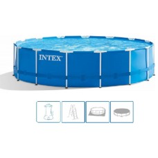 Басейн INTEX METAL FRAME 457 x 122 см з фільтрувальним насосом 12 В 28242GN