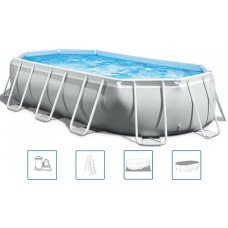 Басейн INTEX PRISM FRAME 503 x 274 x 122 см з фільтрувальним насосом 12 В 26796GN