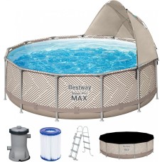 Басейн BESTWAY Steel Pro Max з навісом 396 x 107 см з картриджним фільтром 561FY
