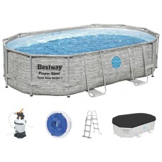 Басейн BESTWAY Power Steel Swim Vista 488 x 305 x 107 см з піщаним фільтром 56946
