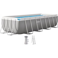 Басейн INTEX PRISM FRAME 400 × 200 × 100 см з картриджним фільтром 12V 26788GN