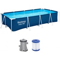 Басейн BESTWAY Steel Pro 400 x 211 x 81 см з картриджним фільтром 56424