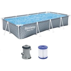 Басейн BESTWAY Steel Pro 366 x 201 x 66 см з картриджним фільтром 561FV