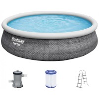 Басейн BESTWAY Fast Set Rattan 457 x 107 см з картриджним фільтром 57372