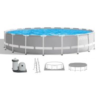 Басейн INTEX PRISM FRAME 610 × 132 см з картриджним фільтром 12V 26756GN