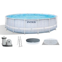 Басейн INTEX CHEVRON PRISM FRAME 488×122 см з картриджним фільтром 220–240 В 26746NP