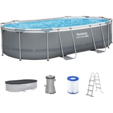 Басейн BESTWAY Steel Pro Max 488 x 305 x 107 см з картриджним фільтром 56448