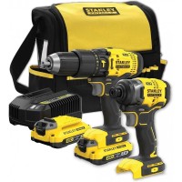 Дриль-шуруповерт та ударний гайковерт Stanley SFMCK465D2S FatMax V20 (18 В/2 x 2,0 Аг), сумка