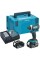 Акумуляторний ударний гайковерт Makita DTD152RTJ, літій-іонний, 1/4 дюйма (2x5.0Ah/18V), Makpac