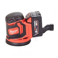 Ексцентрикова шліфувальна машина Milwaukee M18 BOS125-502B (18 В/2 x 5,0 Аг/125 мм) 4933464229