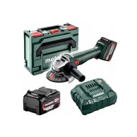 Акумуляторна кутова шліфувальна машина Metabo W 18 7-125 (18 В/2 x 4,0 Аг/125 мм) + MetaBOX 602371510