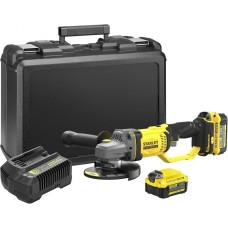 Кутова шліфувальна машина Stanley SFMCG400M2K FatMax V20 125 мм (18 В/2 x 4,0 Аг), кейс