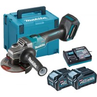 Акумуляторна кутова шліфувальна машина Makita GA005GM201 125 мм Li-ion XGT (2x4.0Ah/40V) Makpac 4