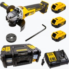 Акумуляторна кутова шліфувальна машина DeWALT DCG405P3 125 мм XR (18 В/3 x 5,0 Аг) Tstak