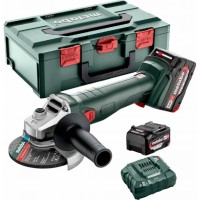 Акумуляторна кутова шліфувальна машина Metabo W 18 L 9-125 Q (18 В 2 x 5,2 Аг) MetaBox165L 602249650