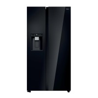 Холодильник Haier SBS HSW79F18DIGB No Frost 177.5 см Диспенсер для води та льоду Black Glass