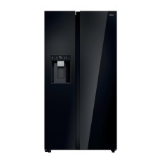 Холодильник Haier SBS HSW79F18DIGB No Frost 177.5 см Диспенсер для води та льоду Black Glass