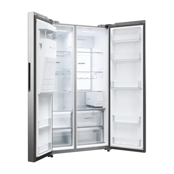 Холодильник Haier Series 7 SBS HSW79F18CIMM Full No Frost 177,5 см Диспенсер для води Пульт дистанційного керування Platinum Inox