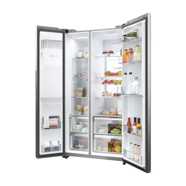 Холодильник Haier Series 7 SBS HSW79F18CIMM Full No Frost 177,5 см Диспенсер для води Пульт дистанційного керування Platinum Inox
