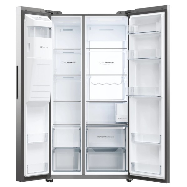Холодильник Haier Series 7 SBS HSW79F18CIMM Full No Frost 177,5 см Диспенсер для води Пульт дистанційного керування Platinum Inox