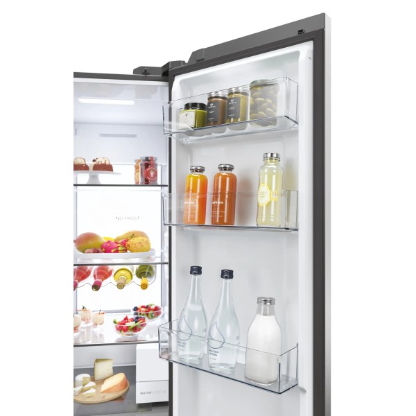 Холодильник Haier Series 7 SBS HSW79F18CIMM Full No Frost 177,5 см Диспенсер для води Пульт дистанційного керування Platinum Inox