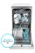 Candy Rapido CF1C7SB1FX Посудомийна машина Автоматичне відкриття дверей 44,8 см для столових приладів