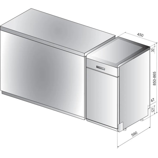 Посудомийна машина Indesit DSFO 3T224 C S 45 см Посудомийна машина Indesit DSFO 3T224 C S 45 см