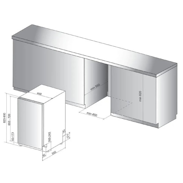Посудомийна машина Indesit DSIO 3T224 CE 44.8 см Посудомийна машина Indesit DSIO 3T224 CE 44.8 см