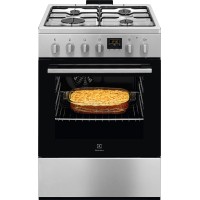Газоелектрична плита Electrolux 600 LKK660222X Парова печь Конвекційна піч