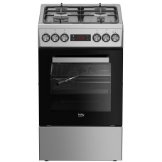 Газоелектрична плита Beko FSMT52336DXDT з конвекцією