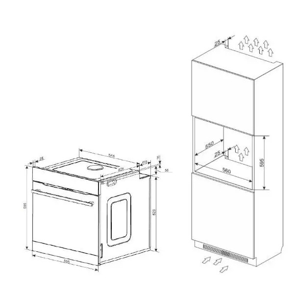 Електрична духовка Amica ED37619W X-Type white