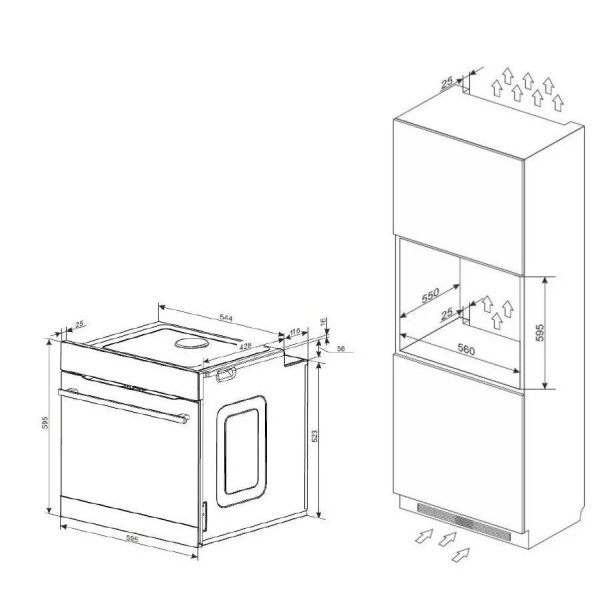Електрична духовка Amica ED37619W X-Type white