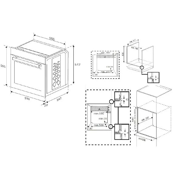 Електродуховка Beko b300 BCBIM17300KSB Конвекційна піч чорна