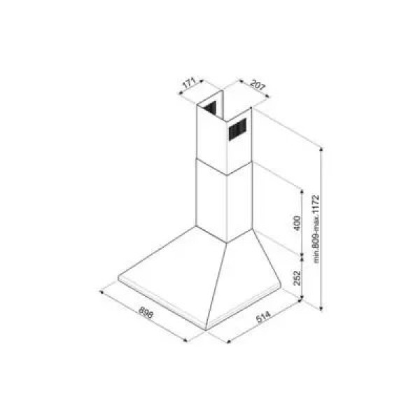 Витяжка Smeg Victoria KSED95NEE black Витяжка Smeg Victoria KSED95NEE black