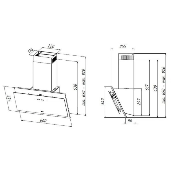 Витяжка Akpo WK-11 Juno 60 сірий Витяжка Akpo WK-11 Juno 60 сірий