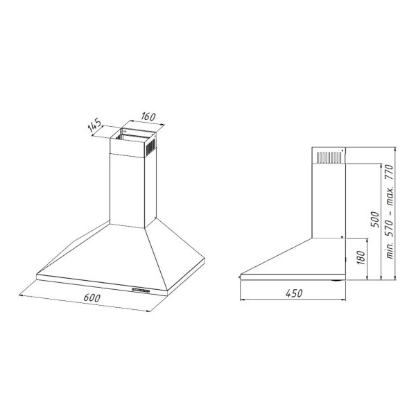 Витяжка Akpo WK-4 Classic Mini 60 Inox Витяжка Akpo WK-4 Classic Mini 60 Inox