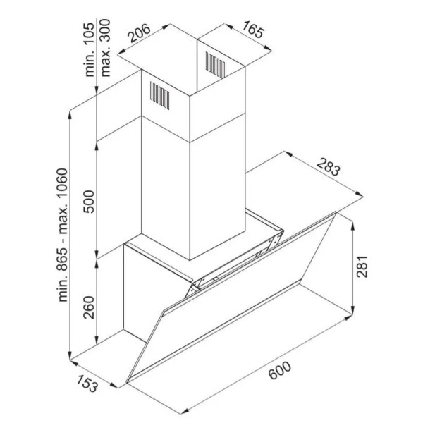 Витяжка Amica OKC6242S black Витяжка Amica OKC6242S black