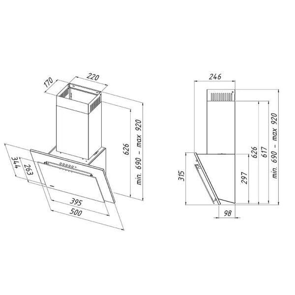 Витяжка Akpo WK-4 Nero 50 grey-black