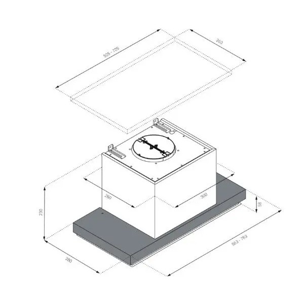 Seenergy Iris incasso Vetro 56 White Hood