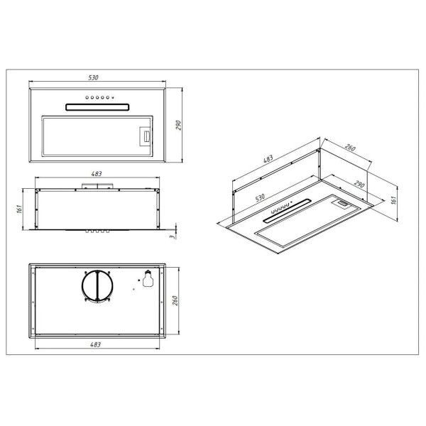 Витяжка Akpo WK-7 Micra LED black Витяжка Akpo WK-7 Micra LED black