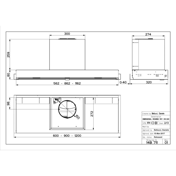 Витяжка Faber In-Nova Comfort X A90/2 Inox Витяжка Faber In-Nova Comfort X A90/2 Inox