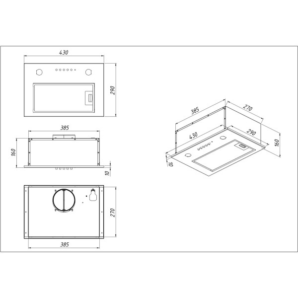 Витяжка Akpo WK-7 Micra 50 black Витяжка Akpo WK-7 Micra 50 black