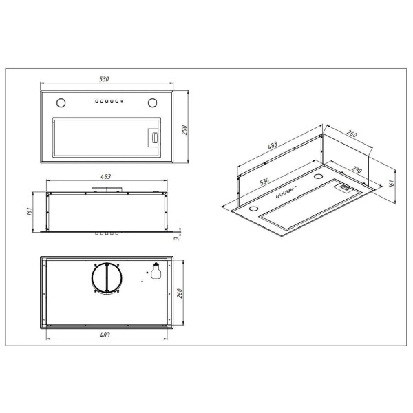 Витяжка Akpo WK-7 Micra 60 black Витяжка Akpo WK-7 Micra 60 black
