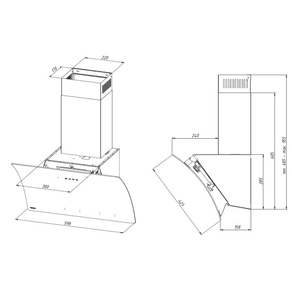 Витяжка Akpo WK-11 Costa 60 біла Витяжка Akpo WK-11 Costa 60 біла