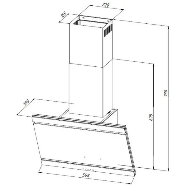 Витяжка Akpo WK-9 Kastos PROline 60 black Витяжка Akpo WK-9 Kastos PROline 60 black