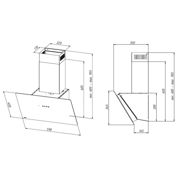 Витяжка Akpo WK-11 Smart Royal 60 чорна Витяжка Akpo WK-11 Smart Royal 60 чорна