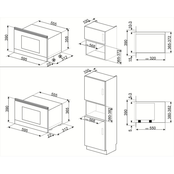 Мікрохвильова піч Smeg Selezione FMI425X Grill Мікрохвильова піч Smeg Selezione FMI425X Grill